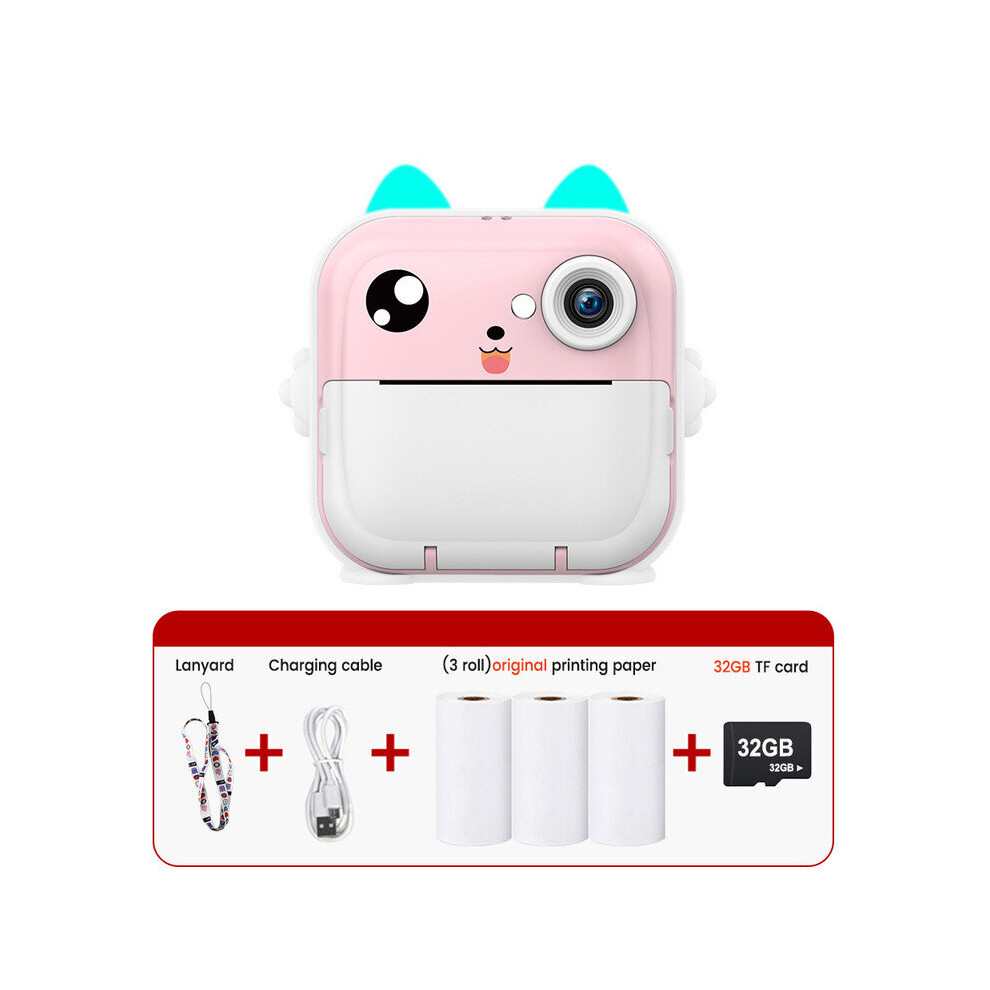 Kamera Foto Instan Anak 32GB 2.4 dengan Kertas Cetak Hadiah Ulang Tahun Natal untuk Anak?Biru?