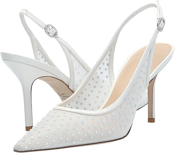 Stuart Weitzman Women's Emilia Mesh 85 Slingback Pump